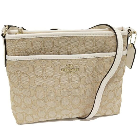 coach Handbags - Pre Loved coach Signature Crossbody Bag Women brown | beige Crossbody Bags